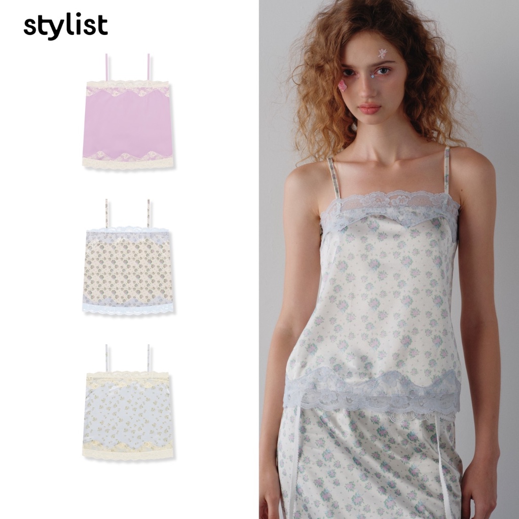 STYLIST - Whisper Tank-013 เสื้อสายเดี่ยวลูกไม้