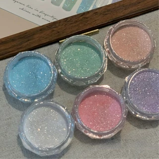 Sparkling crush ice powder เซต 6 กระปุก สำหรับโรยตกแต่งเล็บ