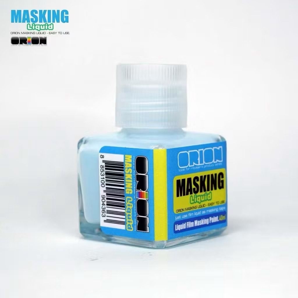 ORION Masking Liqid กาวบังพ่นใช้ทาในส่วนที่ต้องการบังพ่น ในพืเนที่ยากในการใช้เทปกาว