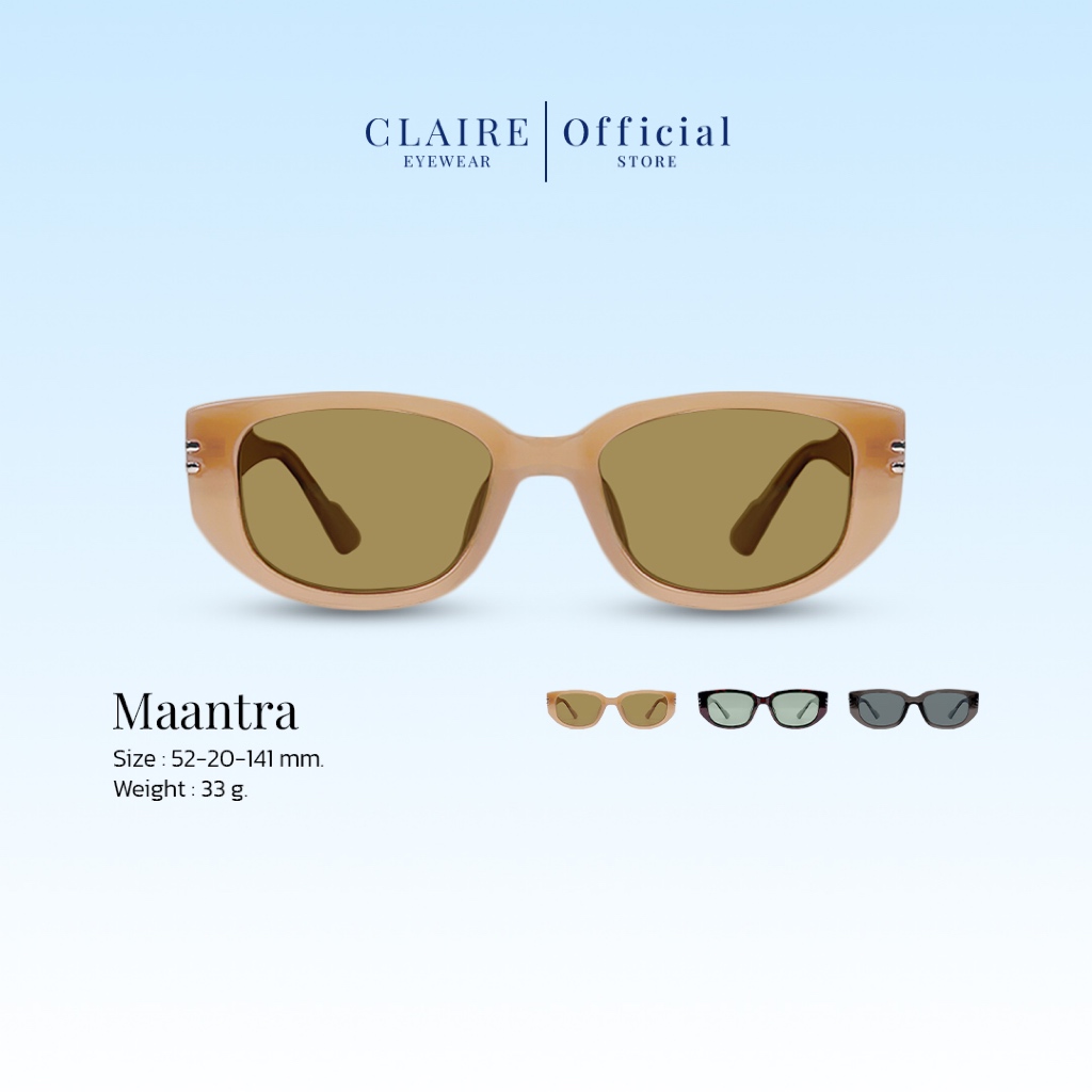 CLAIRE : (MN) แว่นกันแดด รุ่น Maantra แว่นกันแดด UV400