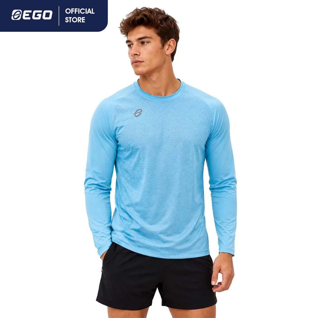 EG1021 เสื้อฟุตบอลคอกลมผ้าทอลายแขนยาว EGO SPORT