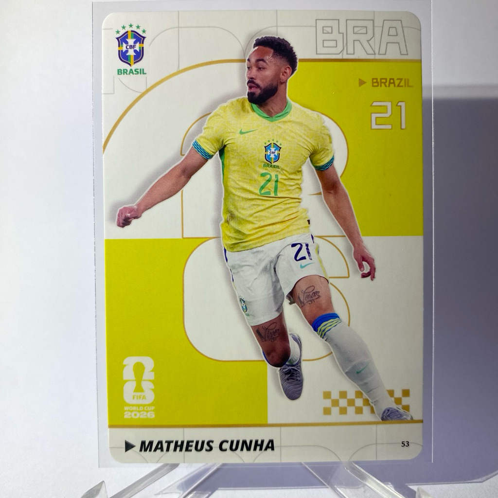 การ์ดนักฟุตบอล MATHEUS CUNHA,  BRAZIL, PANINI 2026, No.53