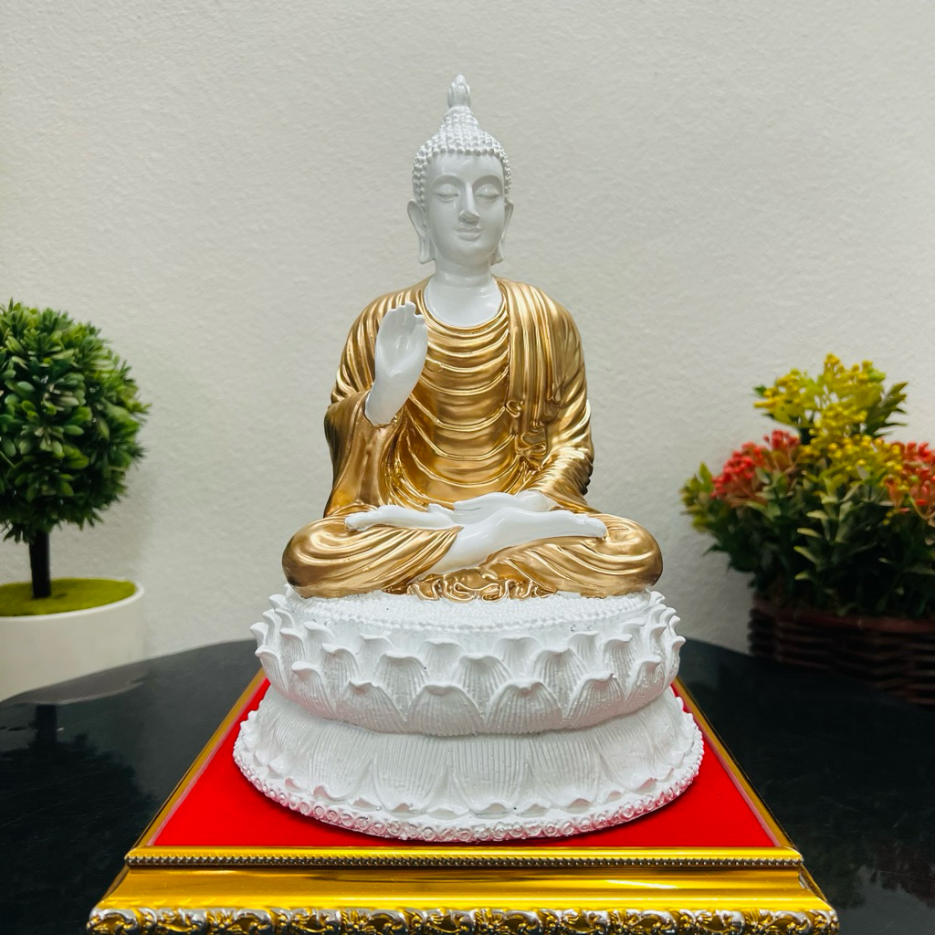 พระปางประทานพร แร่เหล็กน้ำพี้ ขนาดฐาน 6 นิ้วสูง 9 นิ้ว หน้าตัก 5 นิ้ว แถมฟรี ฐานรององค์พระ