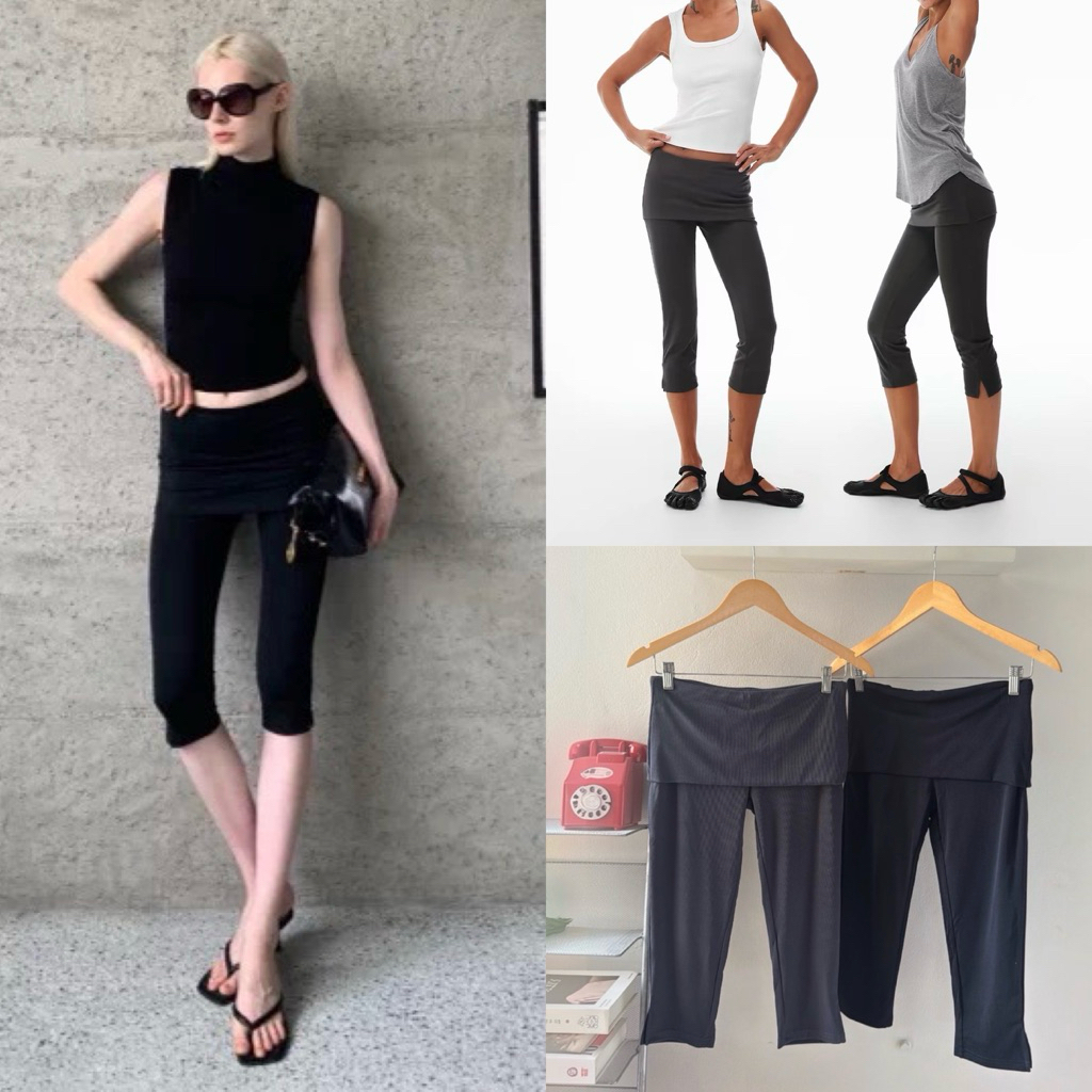 ส่งด่วน 🛵 Capri Ribbon Pants กางเกง 4 ส่วน ทรงคาปรี "ดีไซน์เอวพับ" ทรงสับสุดชิค