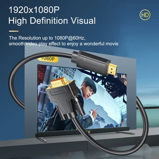 ีUSEEสายAD09ขนาด1M/2M/3M สายDisplayPort to VGA สีทอง DP to VGA Cable สําหรับหน้าจอคอมพิวเตอร์