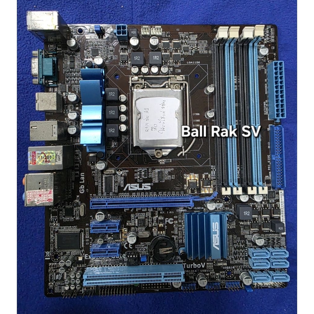 เมนบอร์ด ASUS P7P55-M (ไม่มีฝาหลัง,Ram ช่อง A1 พัง)