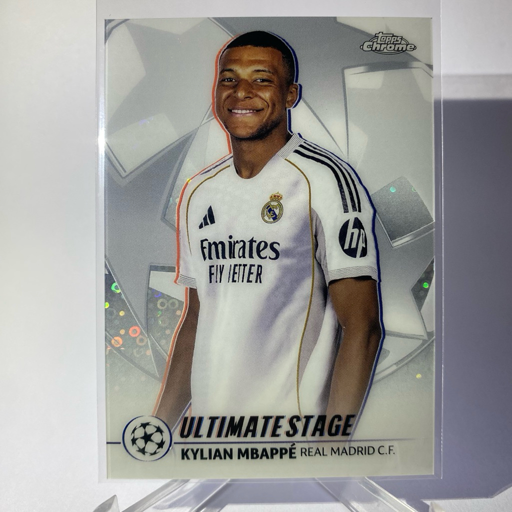 การ์ดนักฟุตบอล KELIAN MBAPPE, REAL MADRID, ULTIMATE STAGE, TOPPS CHROME 2026