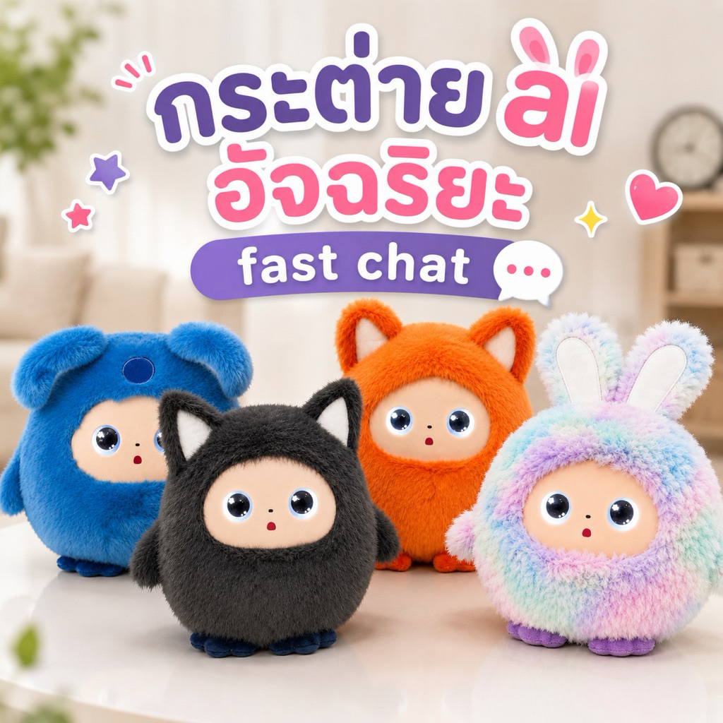 ตุ๊กตาAiพูดได้ น้องกระต่ายAi Buddyคุยโต้ตอบได้ เหมือนคุยกับเพื่อนจริง รองรับ 65  ภาษา ขับเคลื่อนด้วย