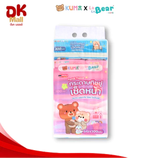(live) (3 แพ็ค 15 ห่อ) กระดาษทิชชู่ Kuma X Lalabear คุมะ ลาลาแบร์ 300 แผ่น หนา 3 ชั้น