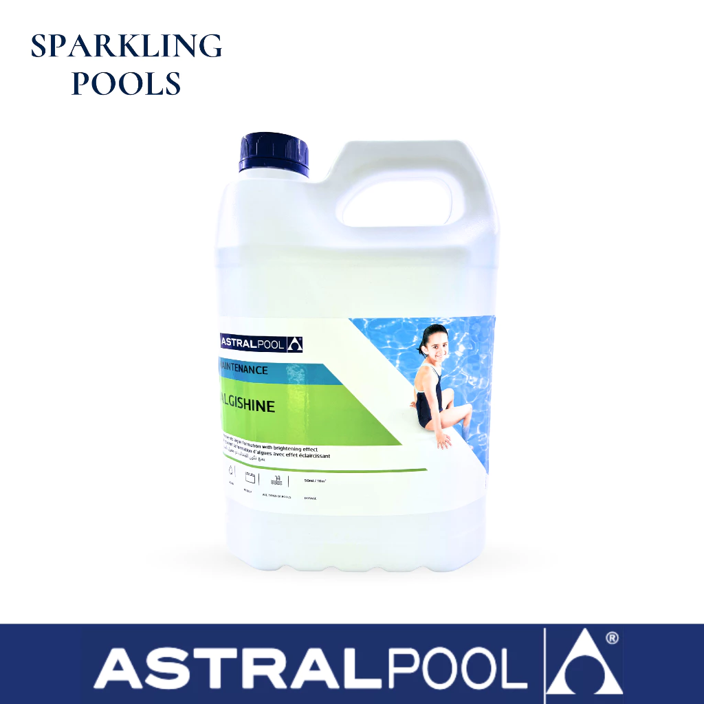 ALGISHINE น้ำยากำจัดตะไคร่ ปรับน้ำใส ขนาด 5 ลิตร - AstralPool Algicide with Brightener 5 Liter