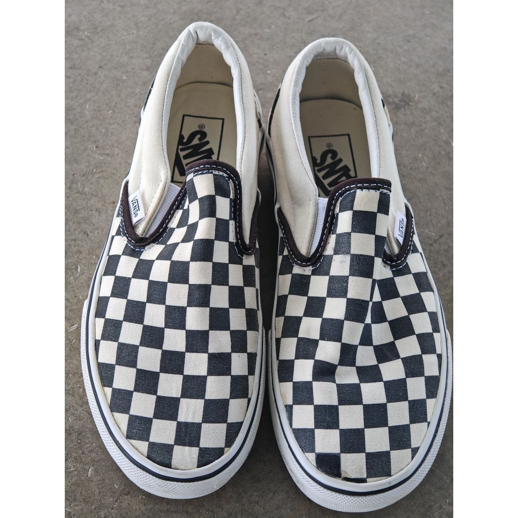 Vans Slip on ลายตารางขาวดำ