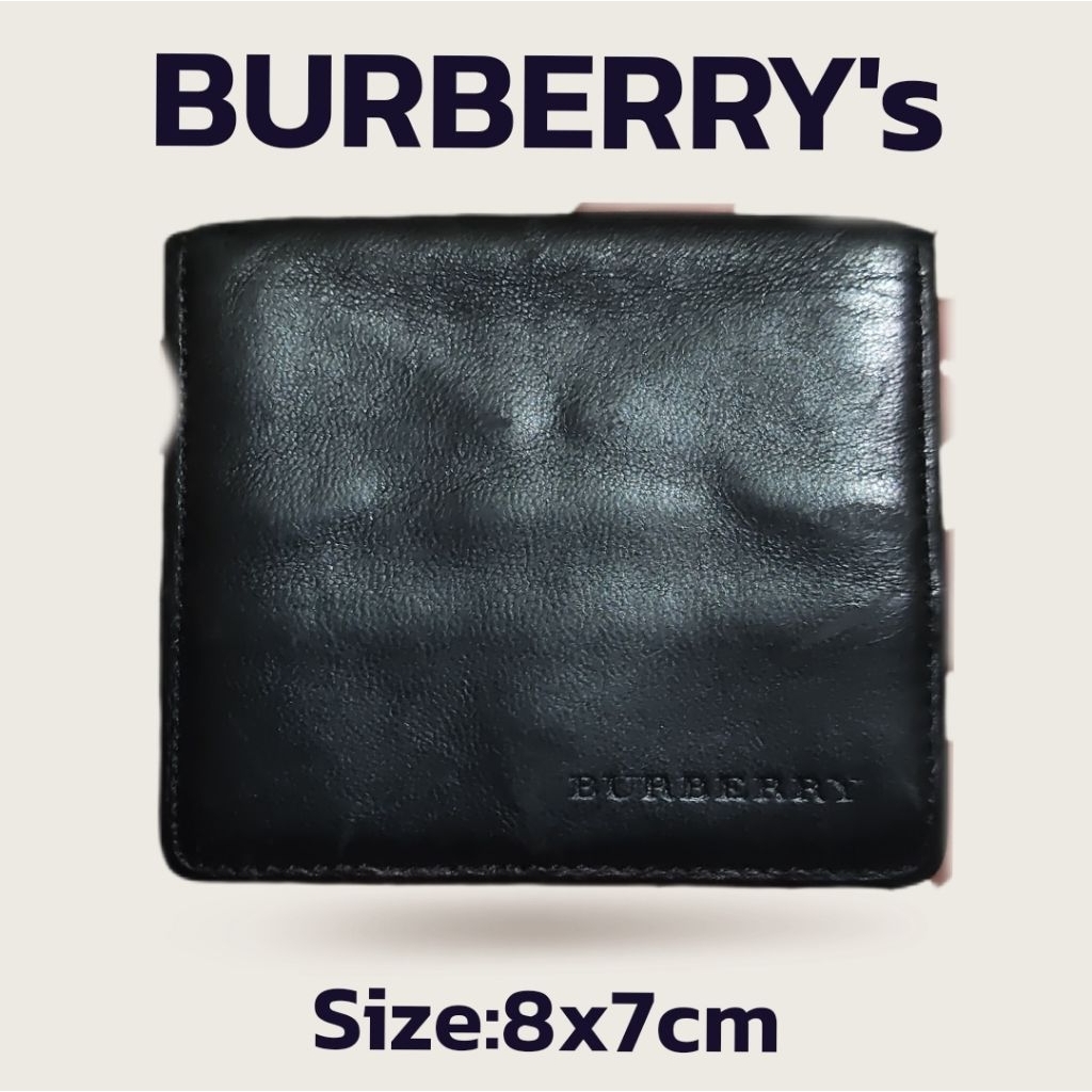 กระเป๋าเหรียญBurberryมือสองญี่ปุ่น หนังแต๊