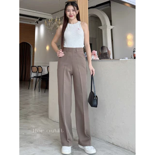 กางเกงทรงกระบอกกลาง Baby pants(✅โค้ดลด 30WOW200) แต่งซิปข้างเอวสูง ผ้าเนียนนุ่มใส่สบายสุดๆ