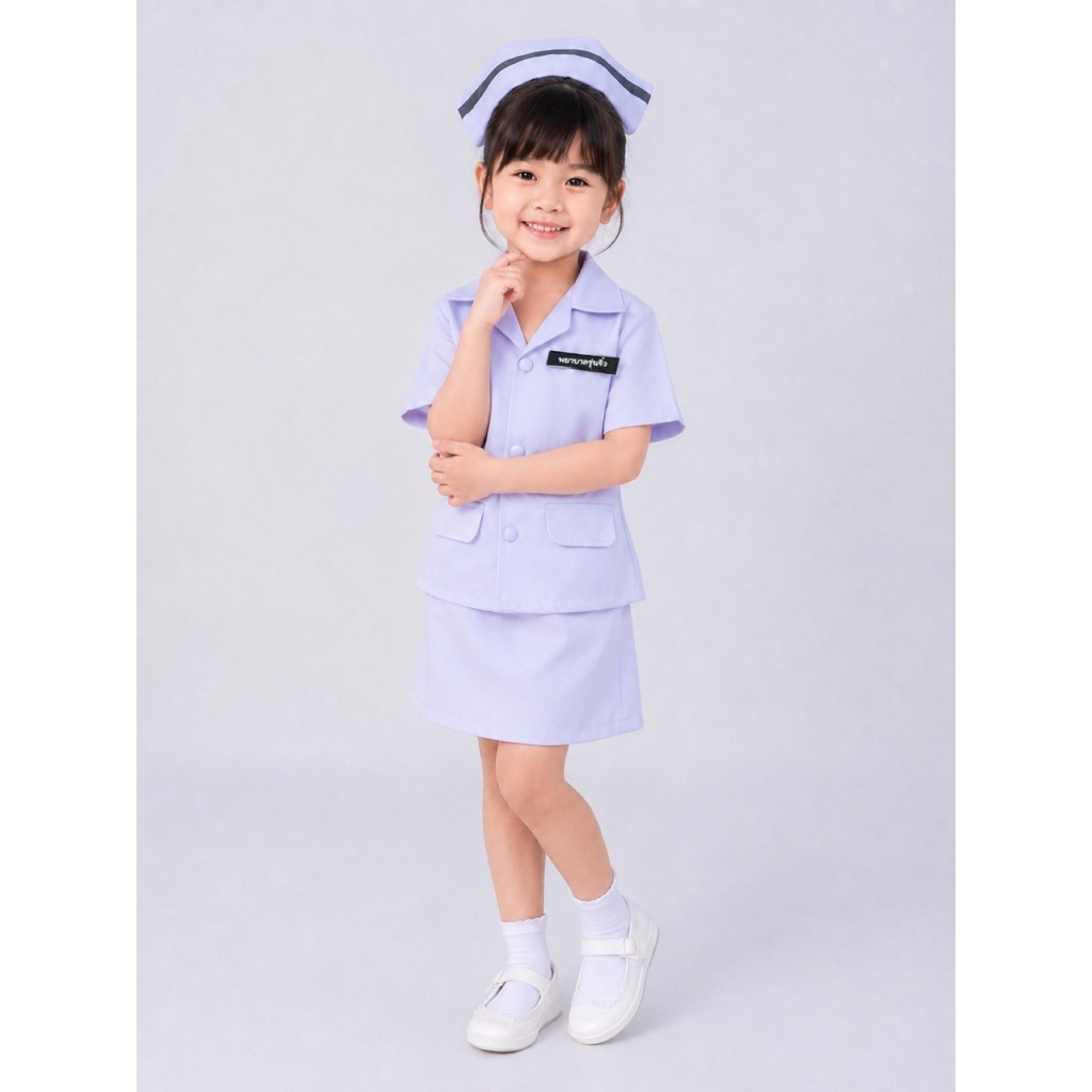 ชุดพยาบาลเด็ก เซ็ต 6 ชิ้น 💉แถมฟรีป้ายชื่อโลหะ 💉แบรนด์ Nangta Shop ชุดอาชีพในฝัน ชุดอาชีพเด็ก