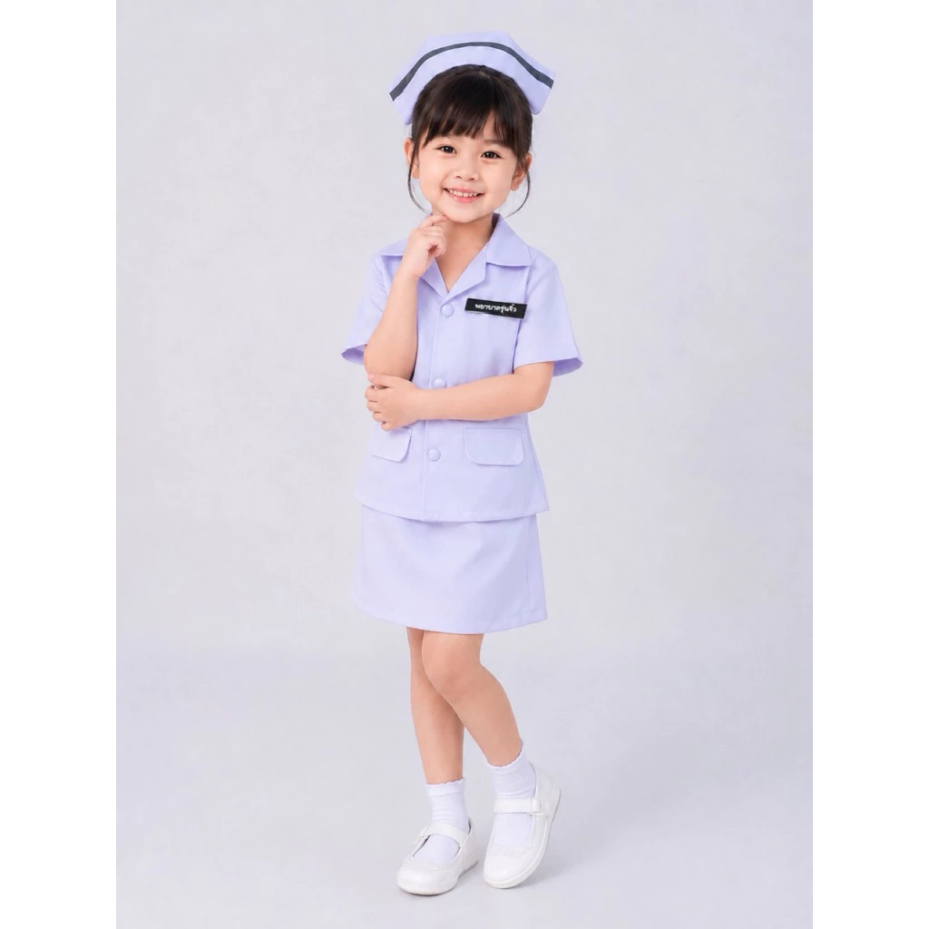 ชุดพยาบาลเด็ก เซ็ต 6 ชิ้น 💉แถมฟรีป้ายชื่อโลหะ 💉แบรนด์ Nangta Shop ชุดอาชีพในฝัน ชุดอาชีพเด็ก