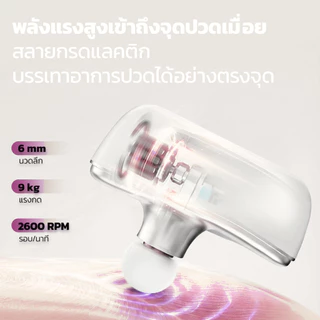 NEW OKACHI PRO Massage Gun ปืนบำบัดกล้ามเนื้อมินิ นวดลึก คลายกล้ามเนื้อและพังผืด ลดปวดเมื่อย สำหรับออกกำลังกายและนั่งนา