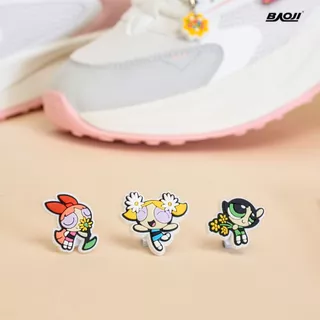 BAOJI บาโอจิ The Powerpuff Girls Collection ชุดตัวติดรองเท้า (Shoe Charms) พร้อมจี้ห้อยตกแต่ง รุ่น BPGRCS-002