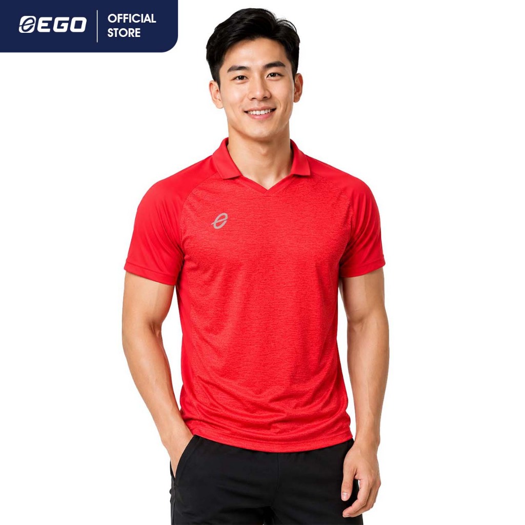EG1022(2L-7L) เสื้อฟุตบอลคอวีปกผ้าทอลายแขนสั้น EGO SPORT
