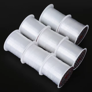 0.2-0.8mm DIY สายตกปลาคริสตัล ด้ายที่ไม่ยืดหยุ่น สายเบ็ดที่แข็งแรง ด้ายสำหรับทำสร้อยข้อมือและสร้อยคอ DIY