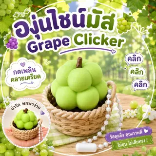 พวงกุญแจ องุ่นไซน์มัสคลิกเกอร์ Grape Clicker ของเล่นกดคลิก พกพาง่าย ของห้อยกระเป๋า Fidget น่ารัก
