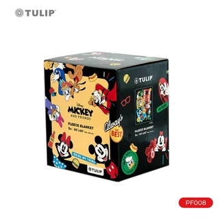Tulip Fleece 60x80 นิ้ว ลาย PF008 มิกกี้เมาส์ Mickey Mouse ลิขสิทธิ์แท้ดิสนีย์ Disney ผ้าห่มฟลีซขนาดใหญ่ 5 ฟุต