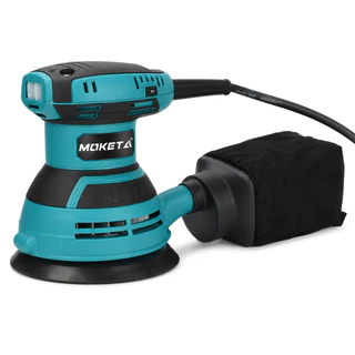 เครื่องขัดกระดาษทรายกลม 5 นิ้ว 670W ปรับรอบได้ 12000RPM พร้อมถุงเก็บฝุ่น ขัดไม้ โลหะ ผนัง Random Orbital Sander