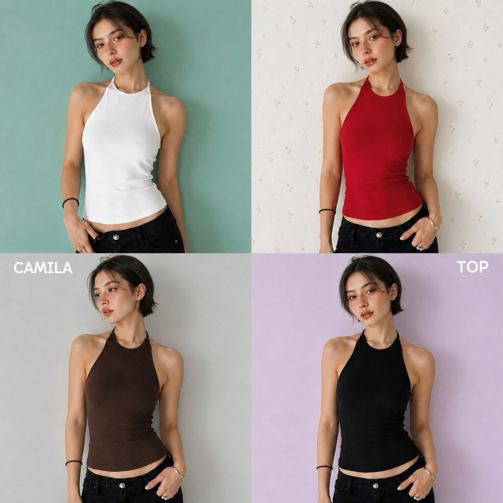 Wearable Camila Top | เสื้อคล้องคอรัดรูปเปิดหลัง