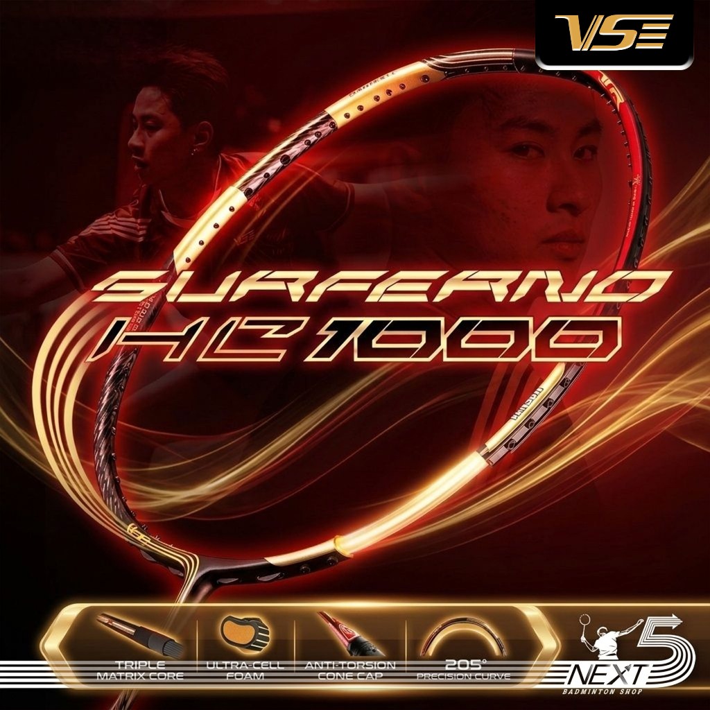 VS ไม้แบดมินตัน รุ่น Surferno HC1000 4U ไม้บุก ตีง่าย ควบคุมดี ของแท้ แถมขึ้นเอ็นฟรี