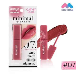 เคที่ดอลล์ มินิมอล ลิป สมูท ลิปสติก เนื้อคอตตอน สีแมทท์ละมุน Cathy Doll minimal lip smooth 2.7g