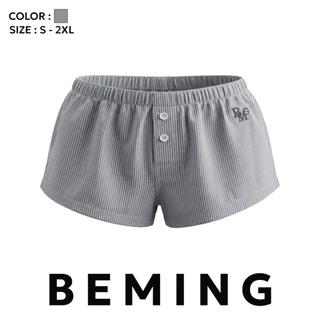 Bemingshorts060(S-2XL) - Doo Shorts - กางเกงขาสั้นเอวยางยืดลายทางดีไซน์สวมใส่ง่าย