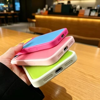 เคสนิ่ม เคสกำมะหยี่ สีพื้นพร้อมเลนส์กระจก สีพาสเทล for iphone17 17pro 17promax 16 pro max 15 pro max 14 pro max 13 12 11