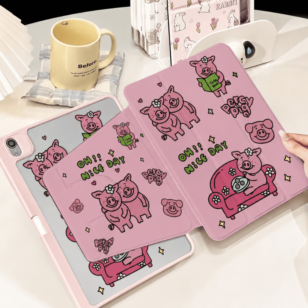 เคสไอเเพดAir4//5/6/7/8 mini7 gen6/gen8/gen9/gen11/10 pro11 360°หมุนตั้ง/นอนได้ เคสหนังอะคริลิคใส