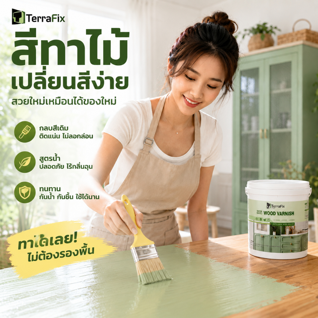 สีทาไม้สูตรน้ำ สีย้อมไม้ ทาสี ใช้ได้กับไม้ทุกประเภท และ ความคุ้มครองสูง1kg/3kg/5kg ที่สุดของ สีซ่อมเฟอร์นิเจอร์ สีทาไม้