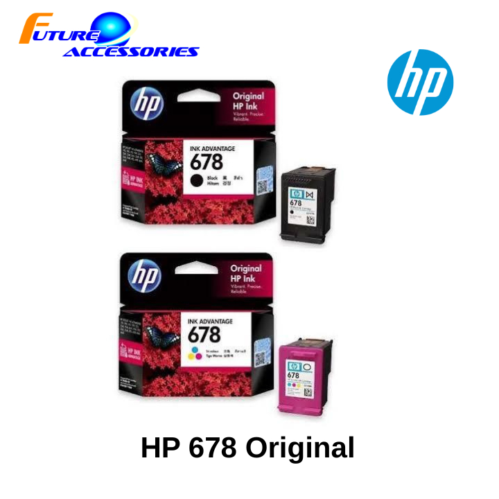 ตลับหมึก HP 678 Black (สีดำ) Ink Cartridge HP 678 Tri-color (สี) Ink Cartridge