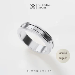 BUTTERFLIESN.CO แหวนพระศิวะหมุนได้ พระจันทร์เสี้ยว ॐ กันน้ำ ไม่ลอก 2026 ผ่านพิธีแท้ เสริมมงคลการงาน ความรัก