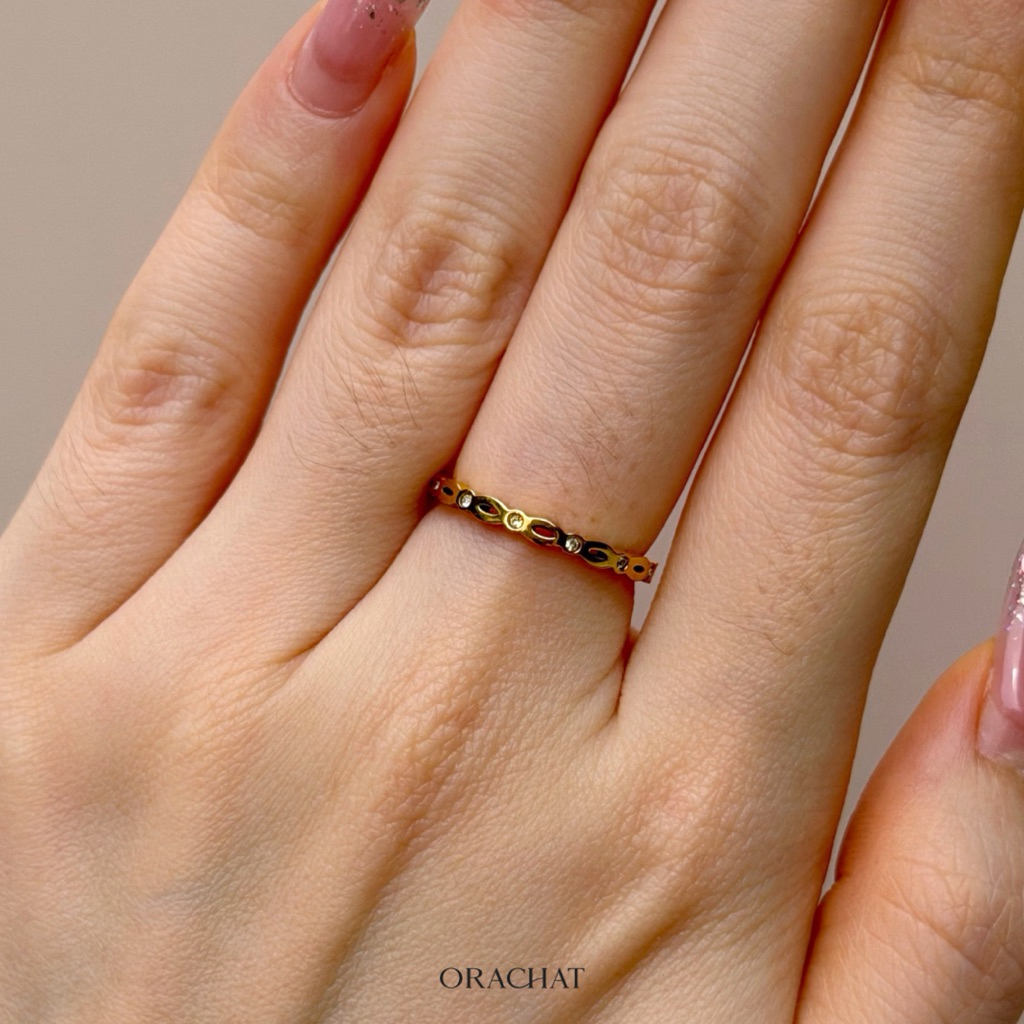 Orachat | Grace 14k ring. (แหวนตัวเรือนสแตนเลส)