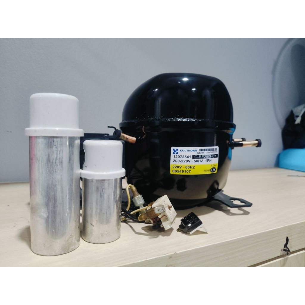 คอมตู้เย็น ตู้แช่ มือสอง พร้อมใช้งาน รุ่น C-BZN250H6Y ขนาด 1/3 hp น้ำยา R134a เหมือนใหม่