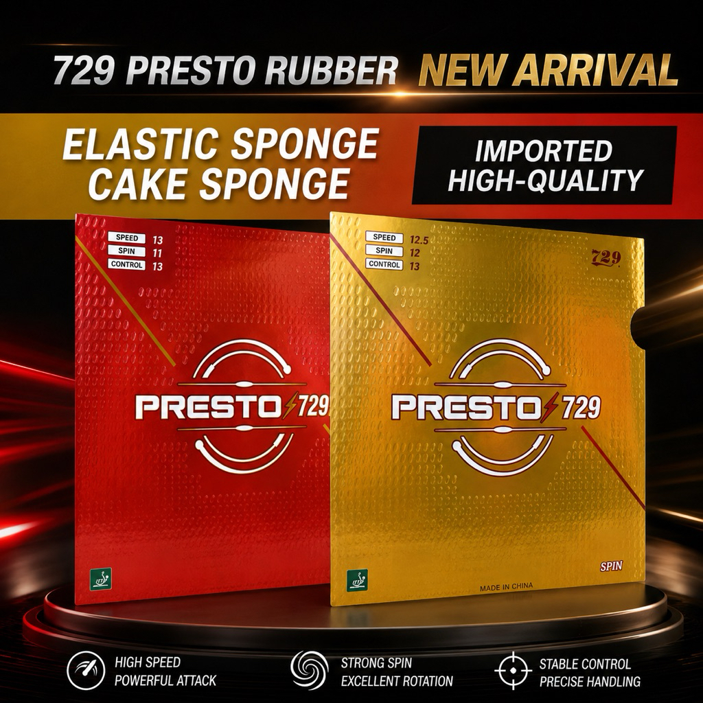 ยางปิงปอง 729 Presto speed/spin แท้100%(พร้อมส่ง) ฟิลDignics 05