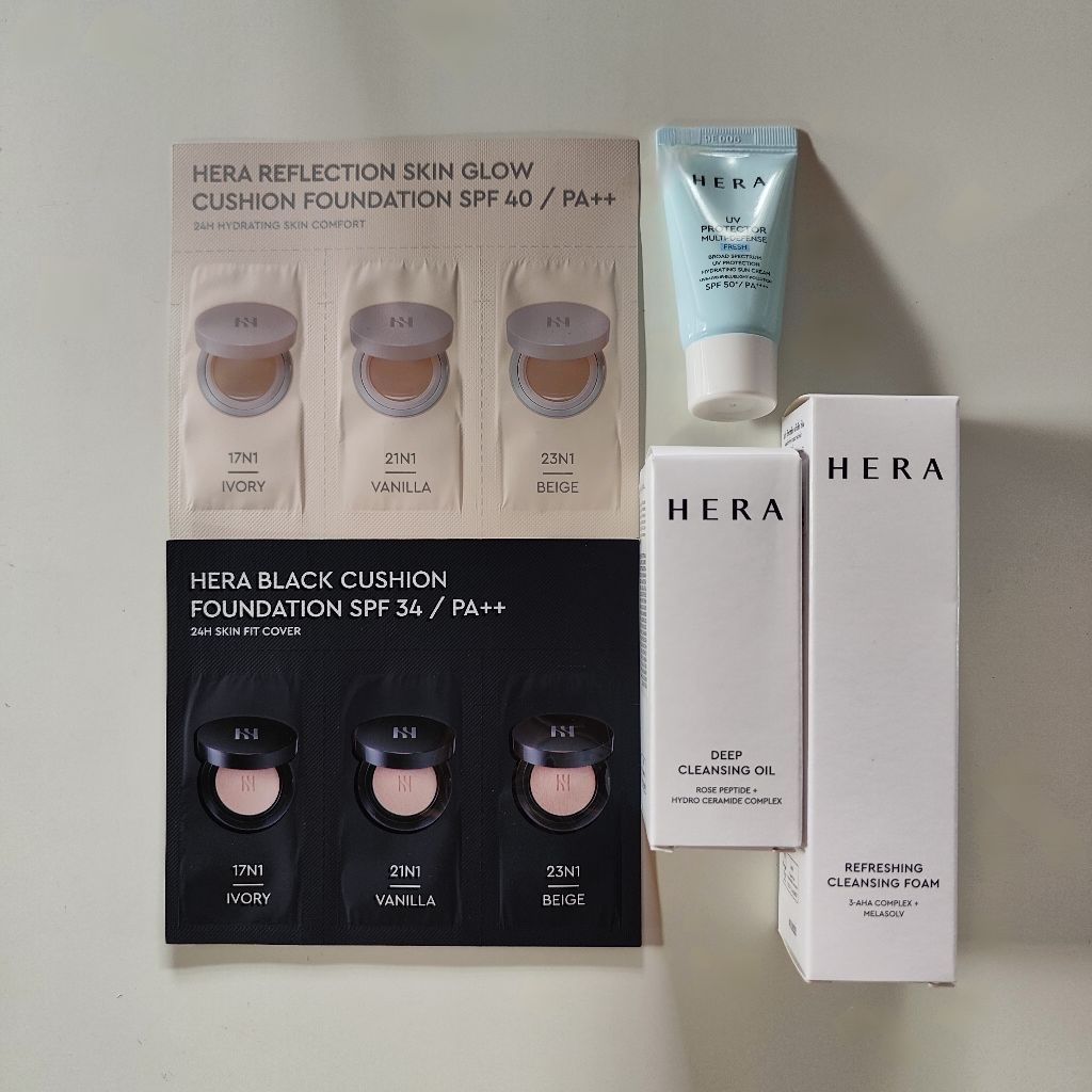 จาก HERA Thailand Official Tester/Travel Size รองพื้น Hera Silky/Glow Foundation/กันแดด/โฟมล้างหน้า/