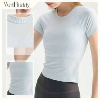 [New in Jul] - WellBuddy เสื้อออกกำลังกายผู้หญิง เสื้อทับสปอร์ตบรา ยืดหยุ่น ระบายอากาศดี (Mellow Curve Tee)