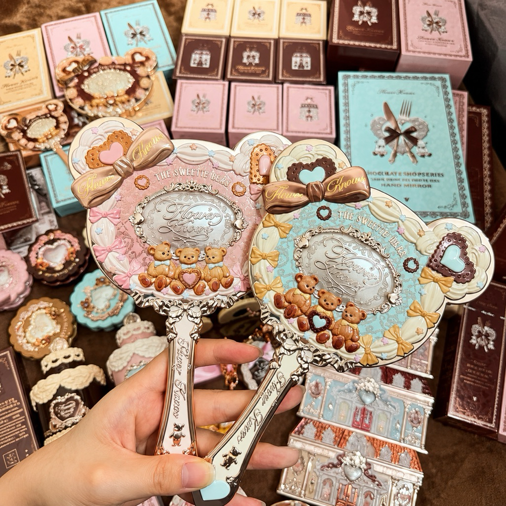 พร้อมส่งในไทย Flower knows กระจกมือถือลายน้องหมี The Sweetie Bear Collection