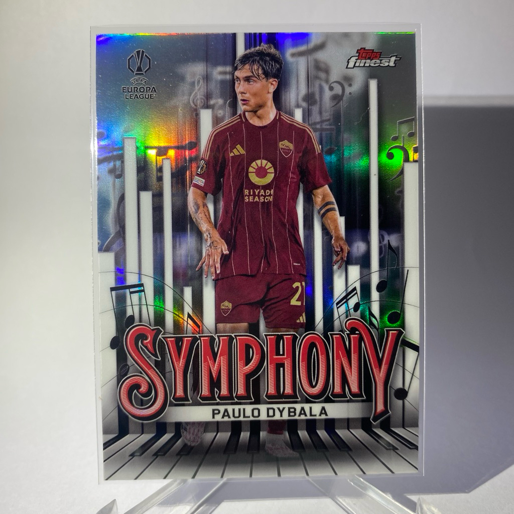 การ์ดนักฟุตบอล PAULO DYBALA, ROMA, SYMPHONY ,TOPPS FINEST 2025