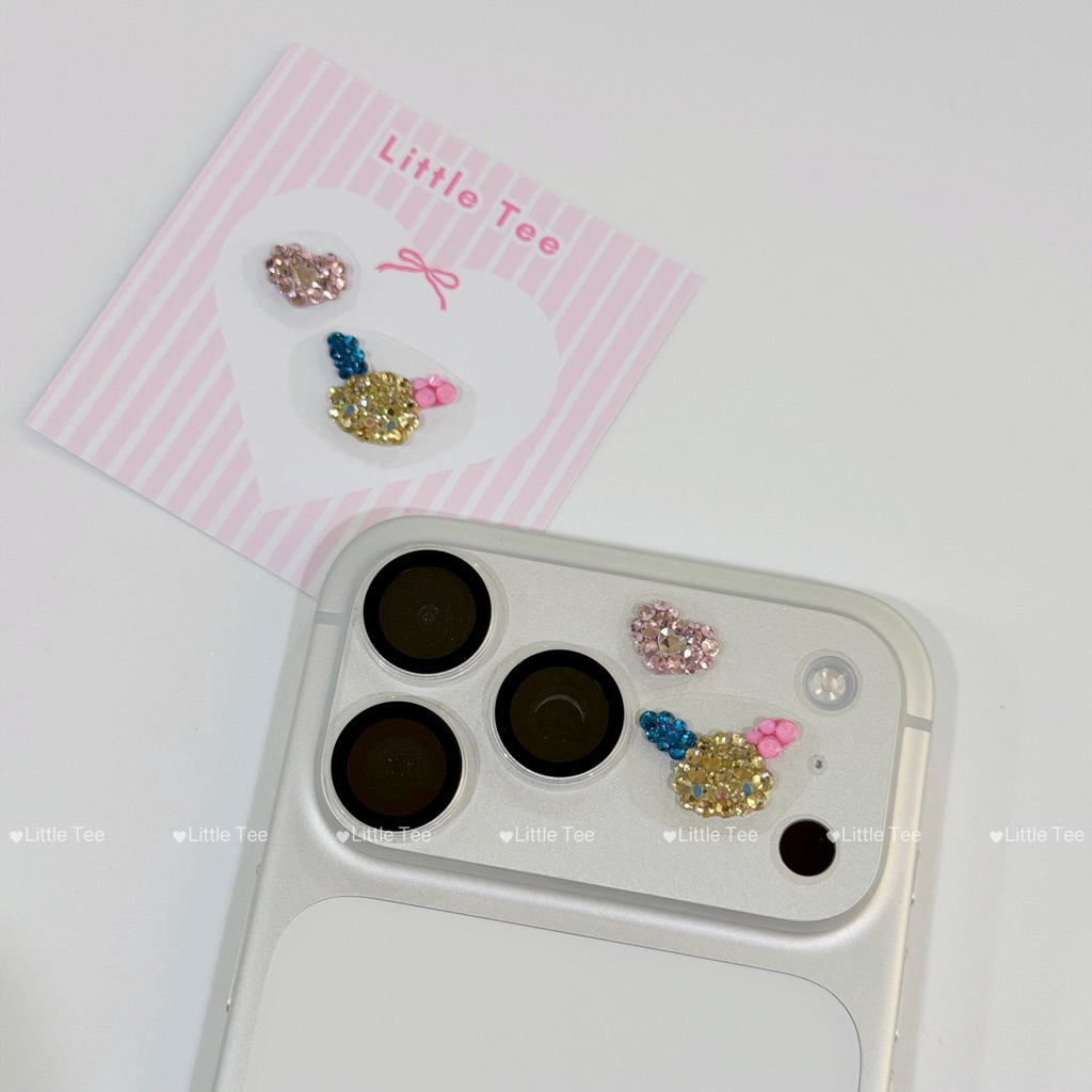 (pre) Sanrio Jewel Sticker Usahana Set2ชิ้น🐰🎀 สติกเกอร์ซานริโอ้แท้ ติดคริสตัลเพชรวิ้งลายอุซาฮานะติดต