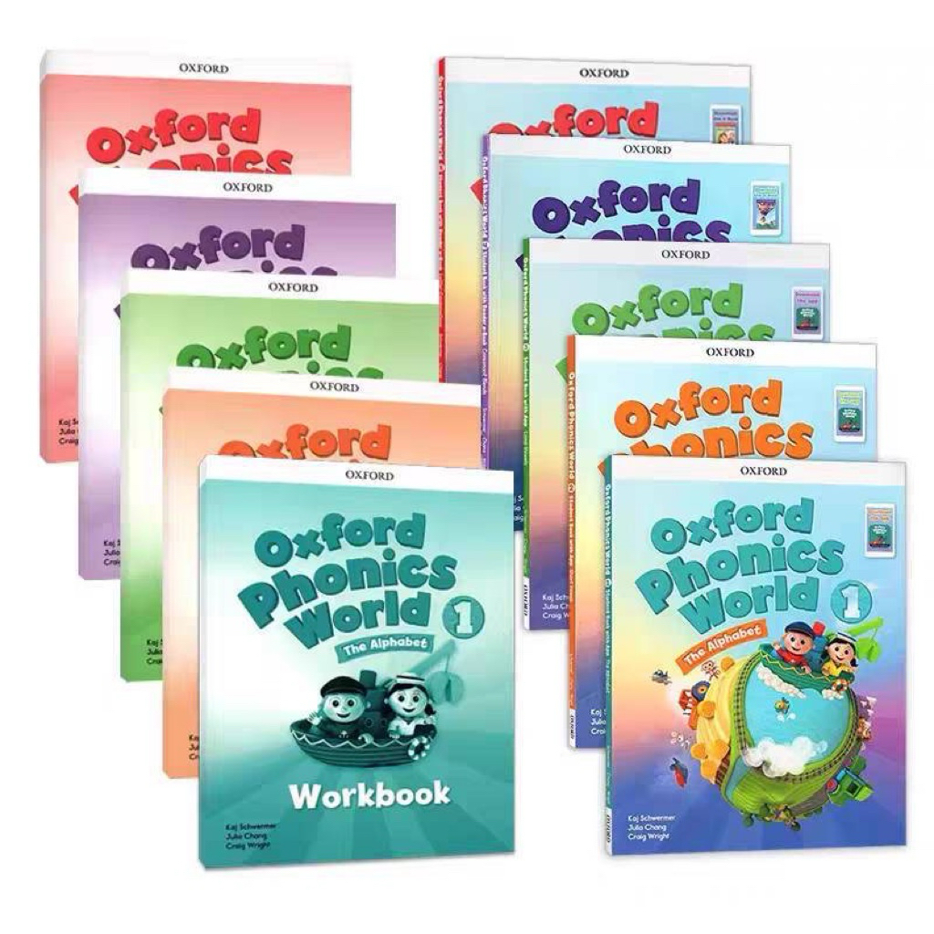 Oxford phonic world 10 เล่ม หนังสือฝึกภาษาอังกฤษ ฝึกแกรมม่า ฟัง เขียน