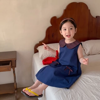 ชุดกระโปรงเด็ก ชุดเด็กผู้หญิง คอแขนกุดเสื้อกั๊ก ชุดเจ้าหญิง เดรสแฟชั่น น่ารักๆ