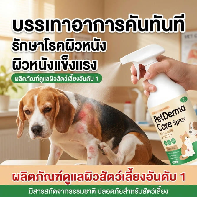 NANA สเปรย์ผิวหนังสัตว์เลี้ยง 500ml สุนัขและแมว สูตรธรรมชาติ เชื้อราแมว ขี้เรื้อน โรคผิวหนัง