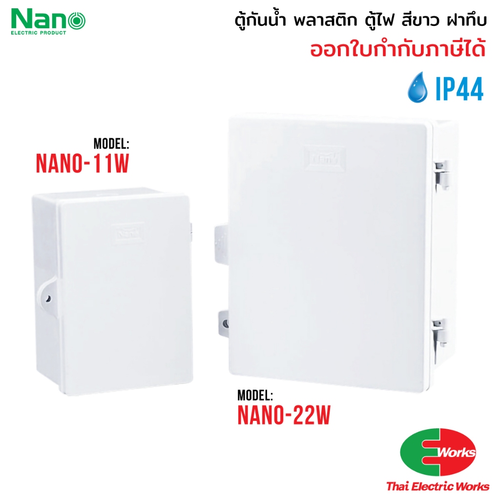 ส่งด่วน NANO ตู้กันน้ำ ตู้พลาสติก 11W 22W ฝาทึบ กันน้ำ รูปที่ 2