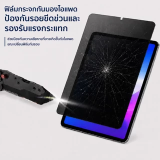 cxshop (020)ฟิล์มกระจกกันมองเต็มจอ สำหรับ iPadและTab Gen7/8/9 10.2 Air4 Pro 11.0
