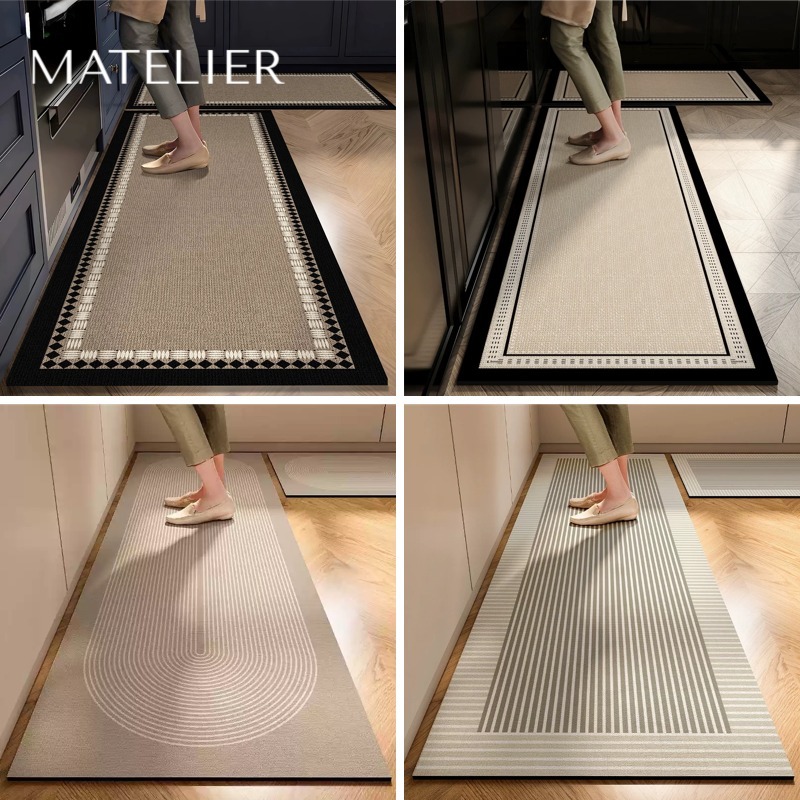 MATELIER พรมปูพื้น พรมห้องครัว พรม พรมเช็ดเท้า มินิมอล ดูดซับน้ําได้ดี ซึบซับน้ำและน้ำมัน กันลื่น แห้งไว
