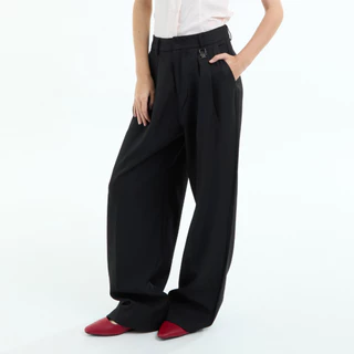 Bemingpants095(XS–5XL) - BEMING Trousers - กางเกงขายาวทรงขากว้างเอวสูงแมตช์ได้ทั้งลุคทำงานและ everydaylook
